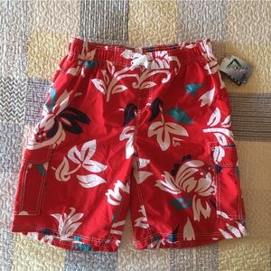 NWT Kanu Surf Men’s Swim Trunks Red Floral Size XL